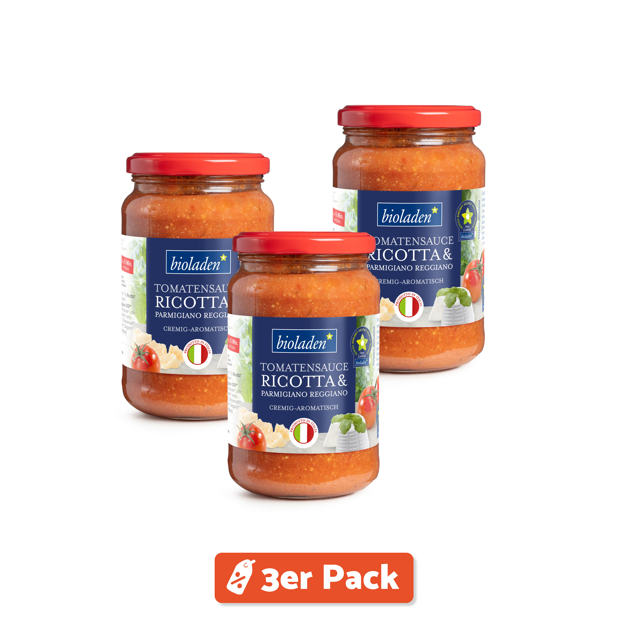 3er Pack Bioladen* Tomatensauce Ricotta & Parmiggiano 340g