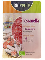 Toscanella Salami Aufschnitt aus Italien, grober Wurstteig, vom Schwein 80 g