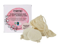 Memo Kosmetik Pads aus Baumwolle 10 Stück waschbar