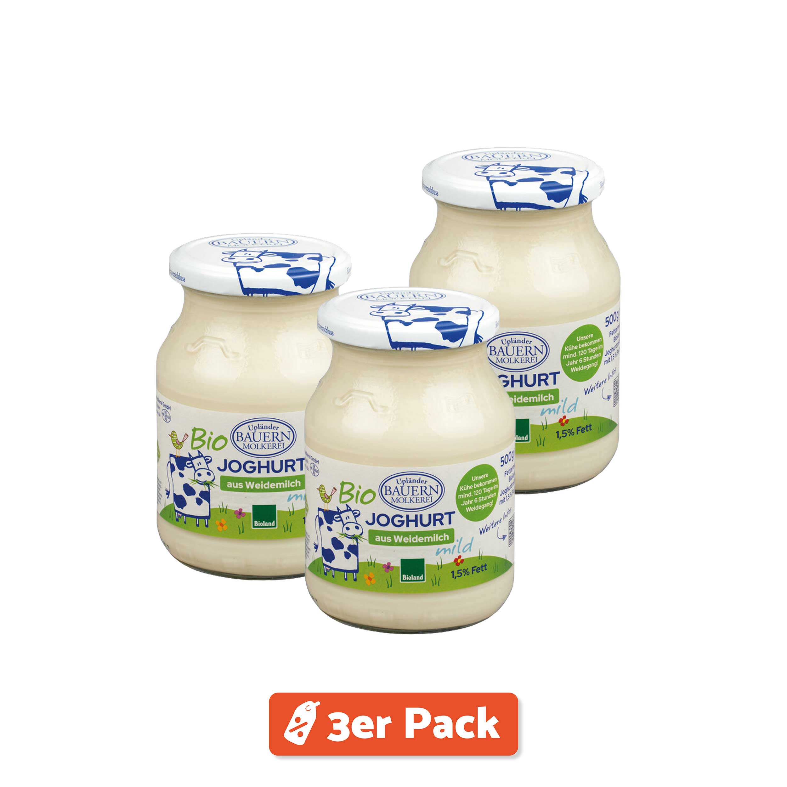 3er Pack Upländer Joghurt 1,5%