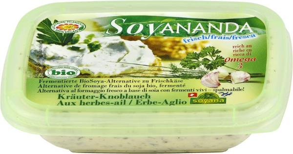 Produktbild von Soyananda Soja Frischkäse Kräuter-Knoblauch 140g