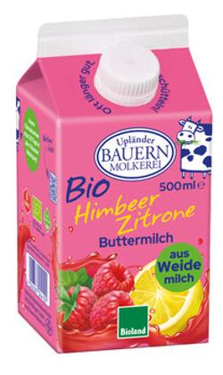 Upländer Buttermilch Himbeer Lemon 500ml