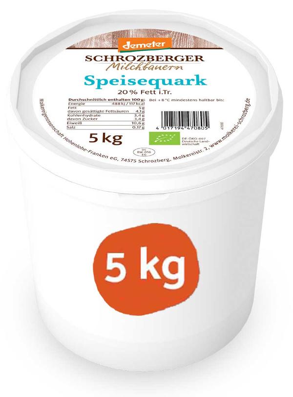 Produktfoto zu Schrozberger Speisequark 20% 5kg