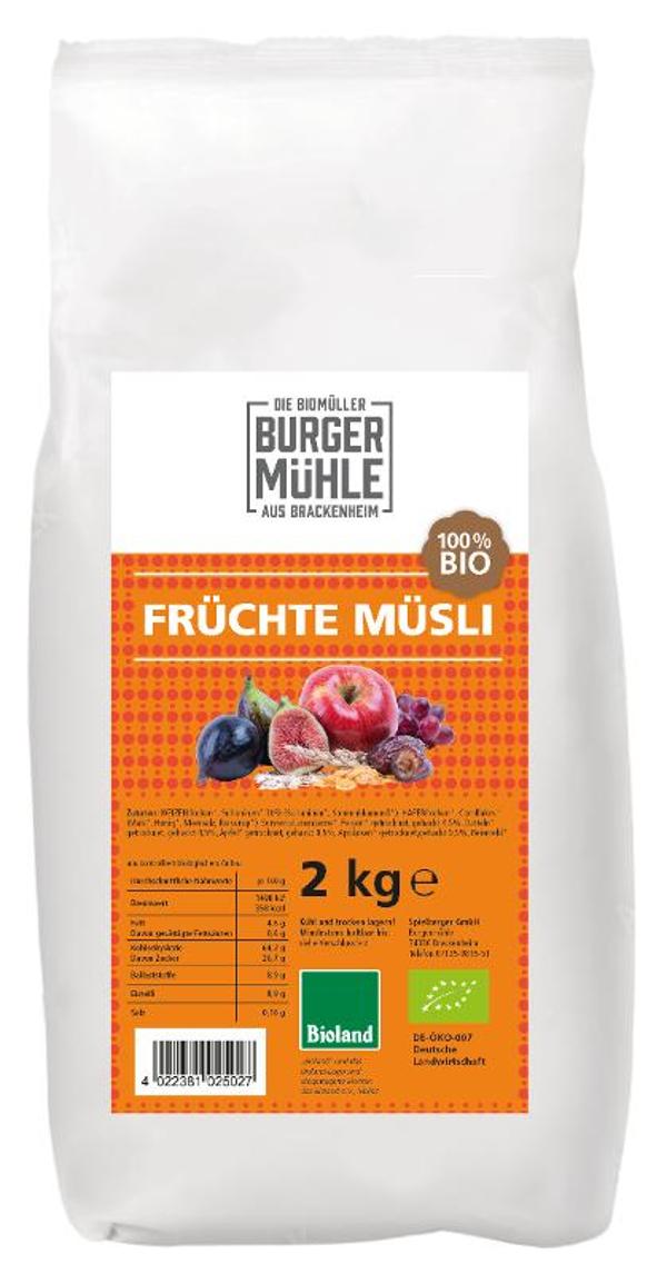 Produktfoto zu Burgermühle Früchte Müsli 2kg