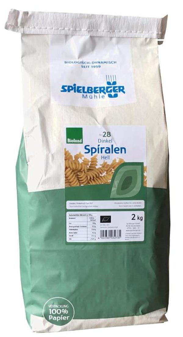 Produktfoto zu Spielberger Mühle Dinkel Spiralen 2kg