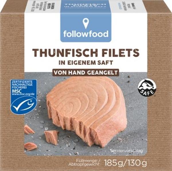 Produktfoto zu followfood Thunfisch im eigenen Saft Natur 130g