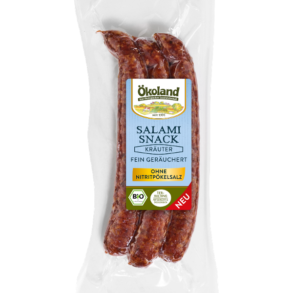 Produktfoto zu Ökoland Salami-Snack Kräuter 120g