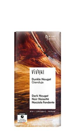 Vivani Dunkle Nougat 100g