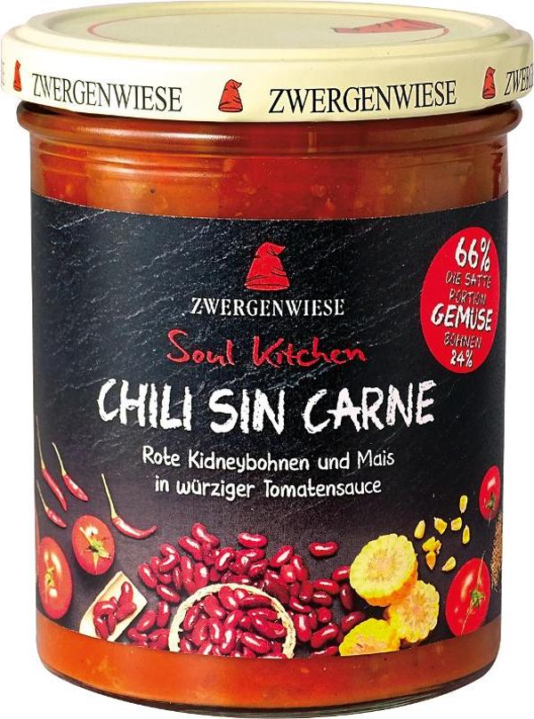 Produktfoto zu Zwergenwiese Soul Kitchen Chili sin Carne 370g