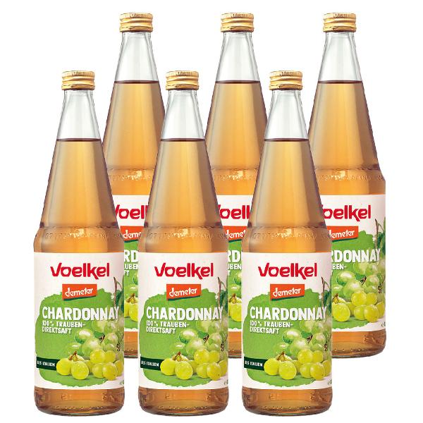 Produktfoto zu Kiste Voelkel Chardonnay Traubensaft 6x0,7l