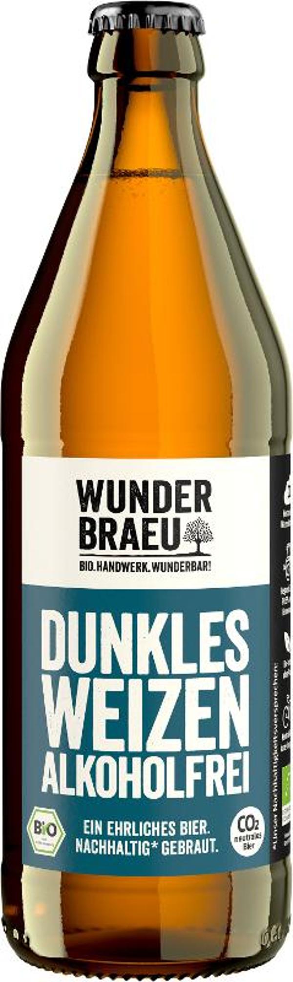 Produktfoto zu Wunderbräu Dunkles Weizen alkoholfrei 0,5l