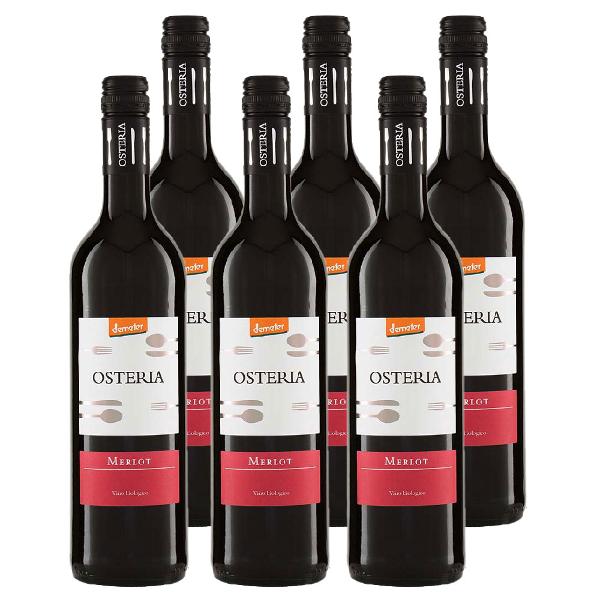 Produktfoto zu Kiste OSTERIA Merlot Demeter 2018 6*0,75L