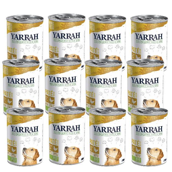 Produktfoto zu Yarrah Hund Paté Huhn mit Spirulina 12x400g