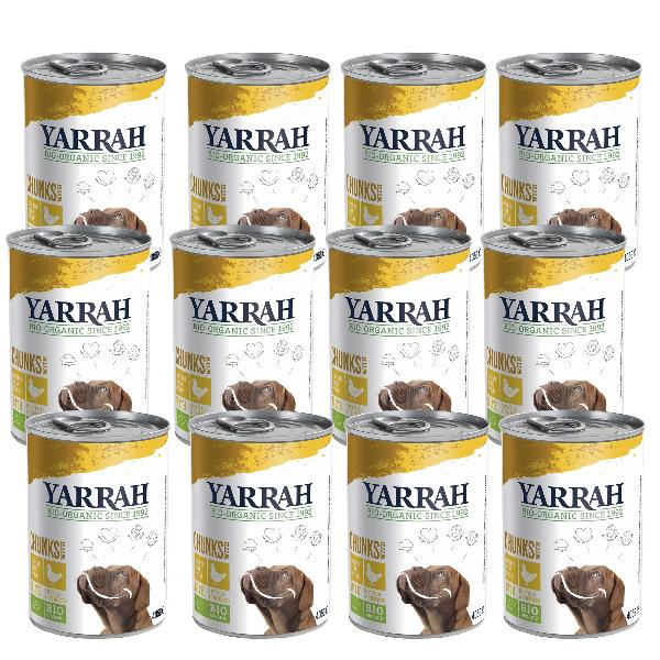 Produktfoto zu Yarrah Hund Chunks Huhn 12x405g