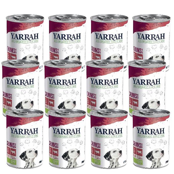 Produktfoto zu Yarrah Hund Chunks Rind 12x405g