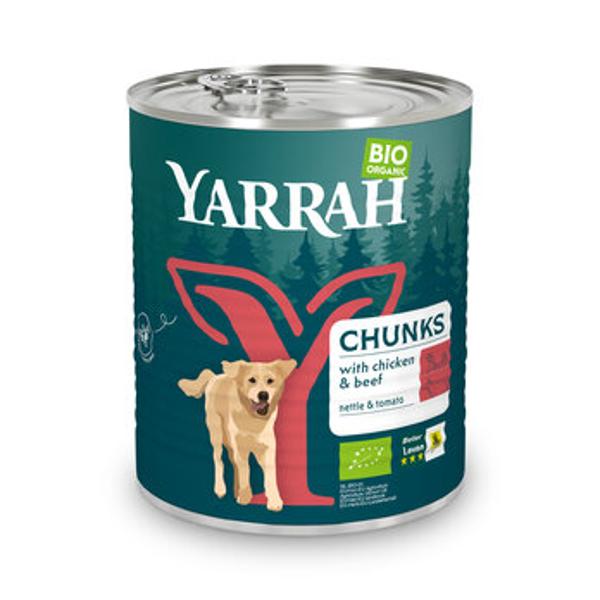 Produktfoto zu Yarrah Hund Chunks Rind in Soße 820g
