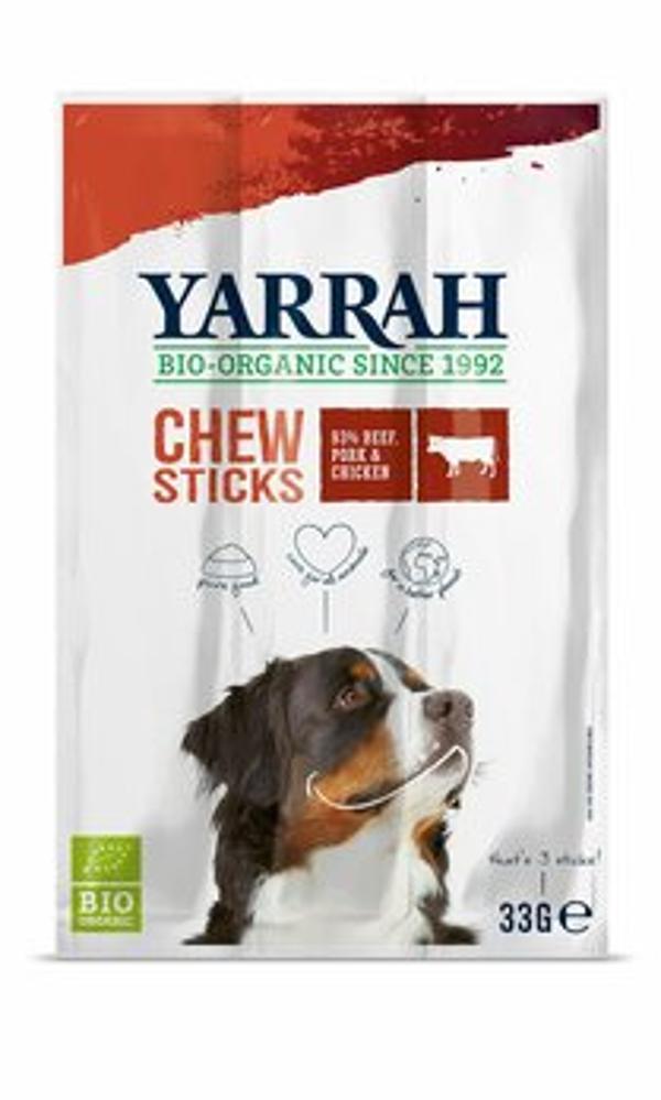 Produktfoto zu Yarrah Hunde Kaustange mit Rind 33g