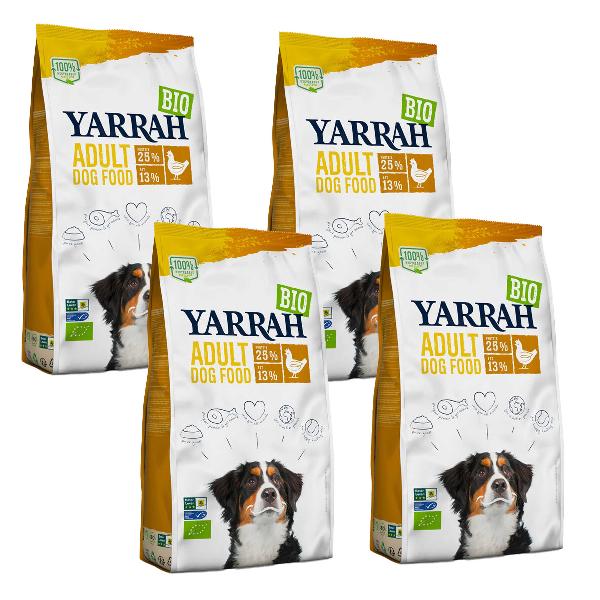 Produktfoto zu Yarrah Hundetrockenfutter Huhn Adult 4x2kg