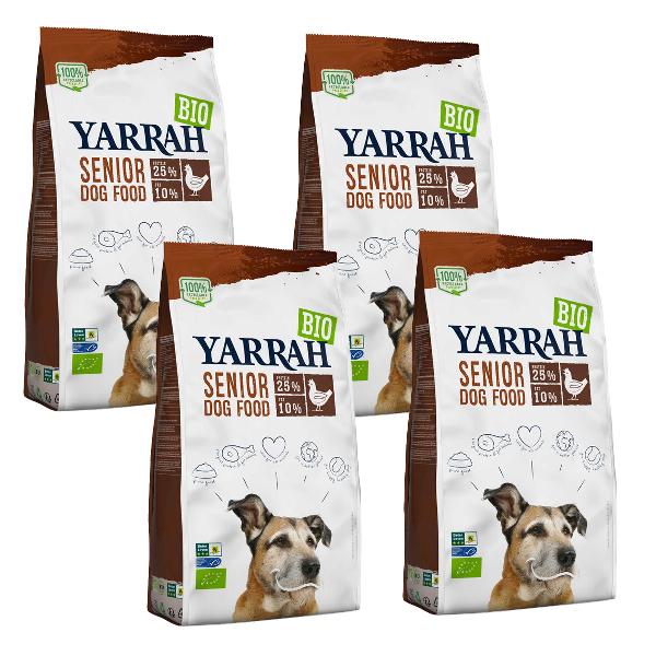 Produktfoto zu Yarrah Hundetrockenfutter Senior Huhn 4x2kg