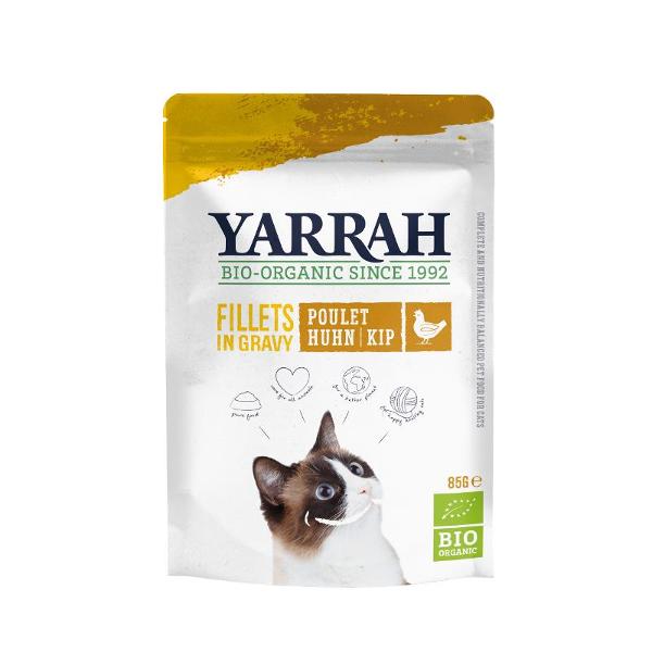 Produktfoto zu Yarrah Katzen Pouch Hühnchenfilets in Soße 85g