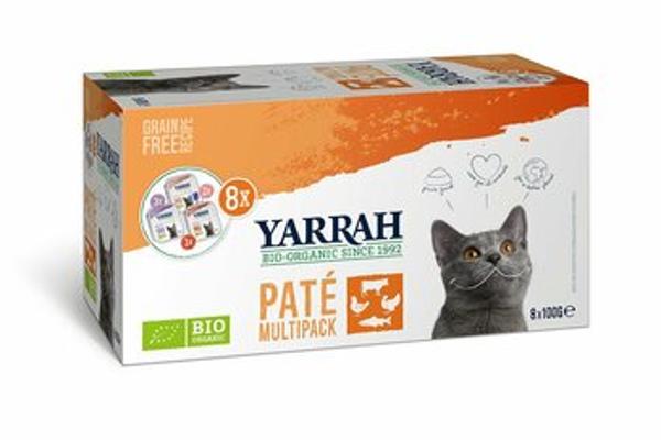 Produktfoto zu Yarrah Katzen Multi-Pack mit 3 versch. Sorten Paté 64x100g