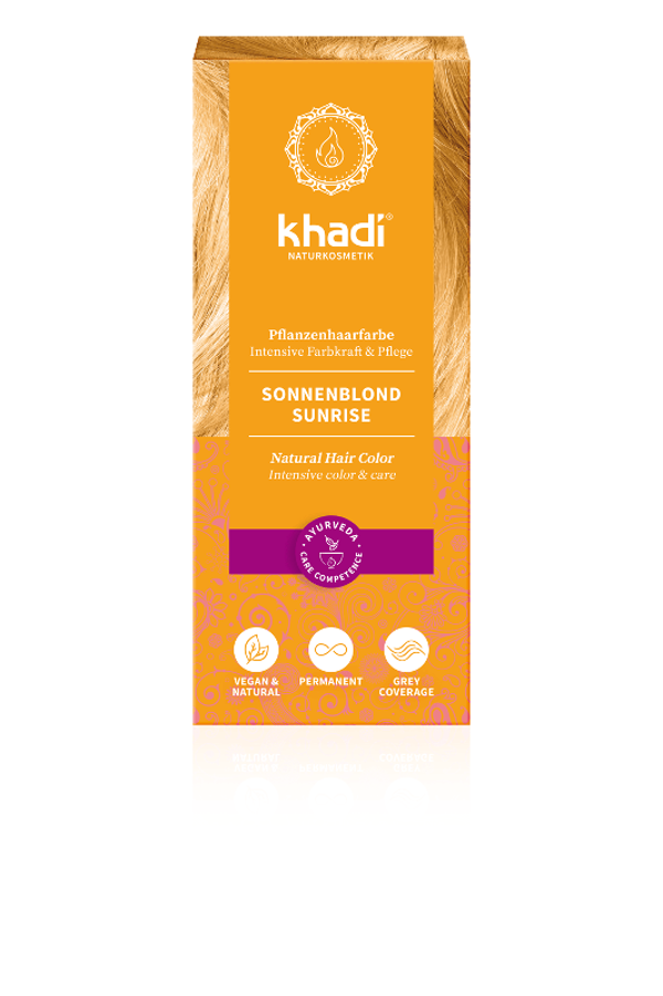Produktfoto zu Khadi Pflanzenhaarfarbe Sonnenblond 100g