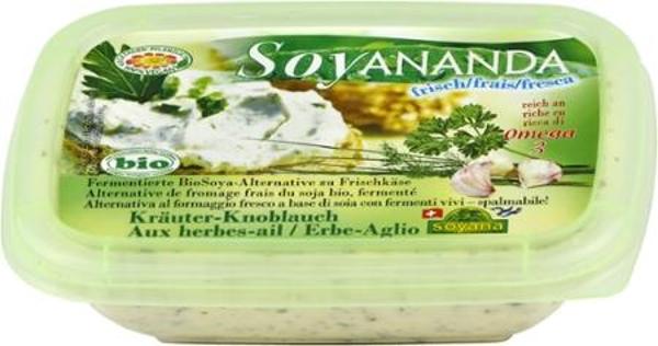 Produktfoto zu Soyananda Soja Frischkäse Kräuter-Knoblauch 140g
