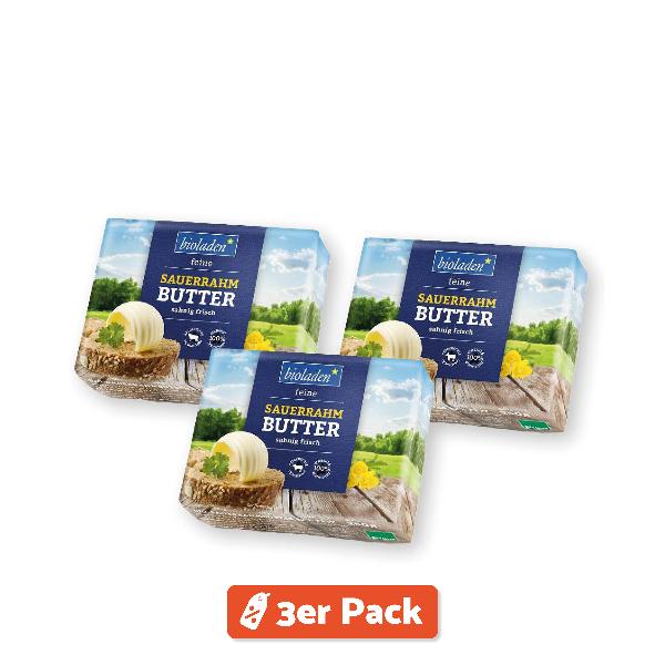 Produktfoto zu 3er Pack Bioladen* Butter Sauerrahm 250g