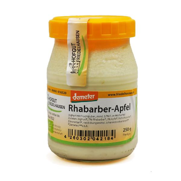 Produktfoto zu Friedelhausen Joghurt Rhabarber - Apfel 250g