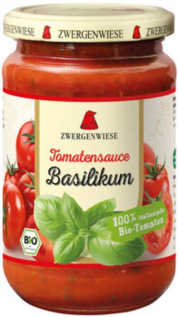 Produktfoto zu Zwergenwiese Tomatensauce Basilikum 350 g