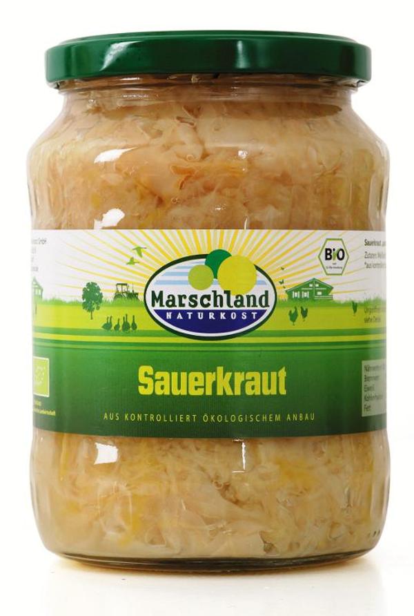 Produktfoto zu Marschland Sauerkraut im Glas 680ml