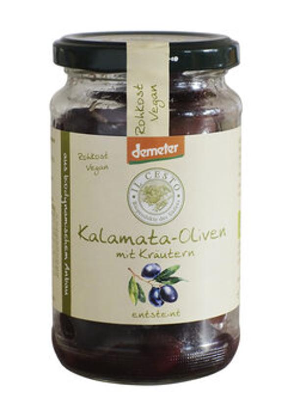 Produktfoto zu Il Cesto Kalamata Oliven mit Kräutern 170g