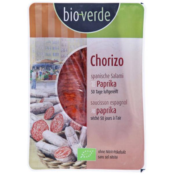 Produktfoto zu bioverde Chorizo-Paprika-Salami Aufschnitt 80g