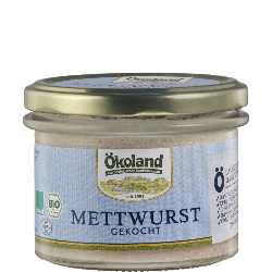 Ökoland Mettwurst Schwein 160g Glas