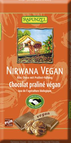 Rapunzel Nirwana vegane Schokolade mit Praliné Füllung 100g