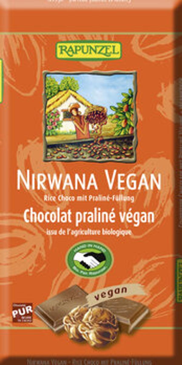 Produktfoto zu Rapunzel Nirwana vegane Schokolade mit Praliné Füllung 100g