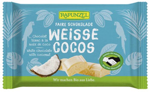 Produktfoto zu Rapunzel Weiße Schokolade mit Kokosstückchen 100g