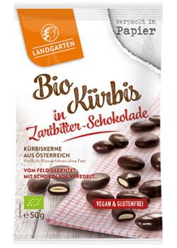 Landgarten Kürbiskerne in Zartbitter Schokolade 50g
