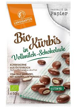 Landgarten Kürbiskerne in Vollmilch Schokolade 50g