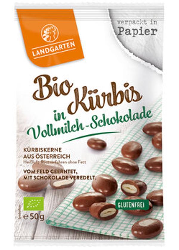 Produktfoto zu Landgarten Kürbiskerne in Vollmilch Schokolade 50g