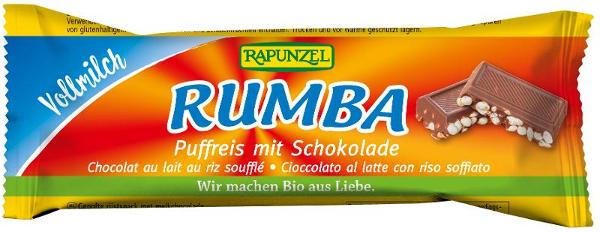 Produktfoto zu Rapunzel Rumba Puffreisriegel Vollmilch 50g