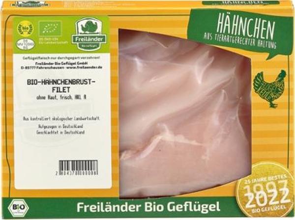 Produktfoto zu Freiländer Bio Geflügel Hähnchenbrustfilet 2 Stück. ca. 380g