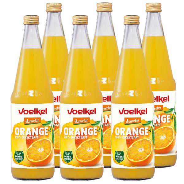 Produktfoto zu Kiste Voelkel Orangensaft 6x0,7l