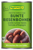 Bunte Riesenbohnen in der Dose