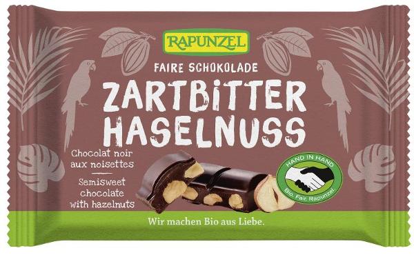 Produktfoto zu Zartbitter Schokolade Haselnuss