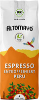 ALTOMAYO - Espresso Entkoffeiniert, Bohnen, 1 x 250 g Beutel