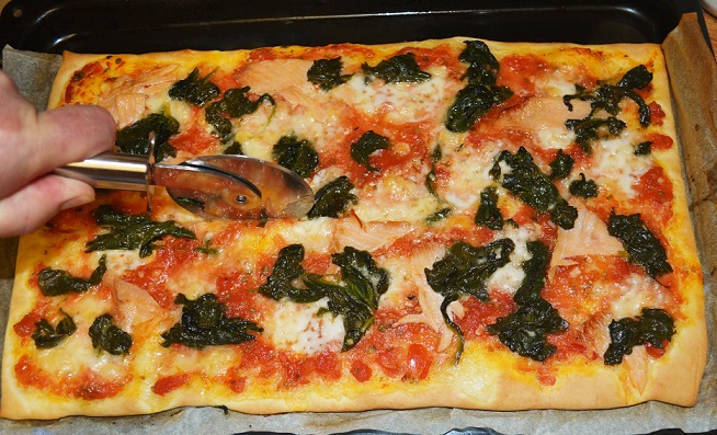 Pizzapaket Spinat-Lachs