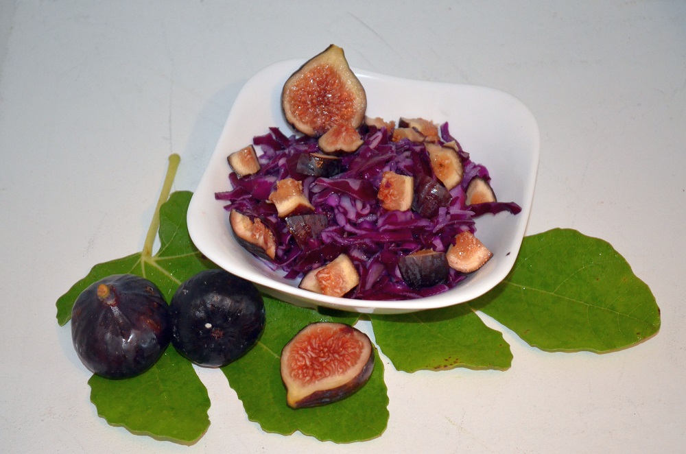 Rotkohlsalat mit Feigen