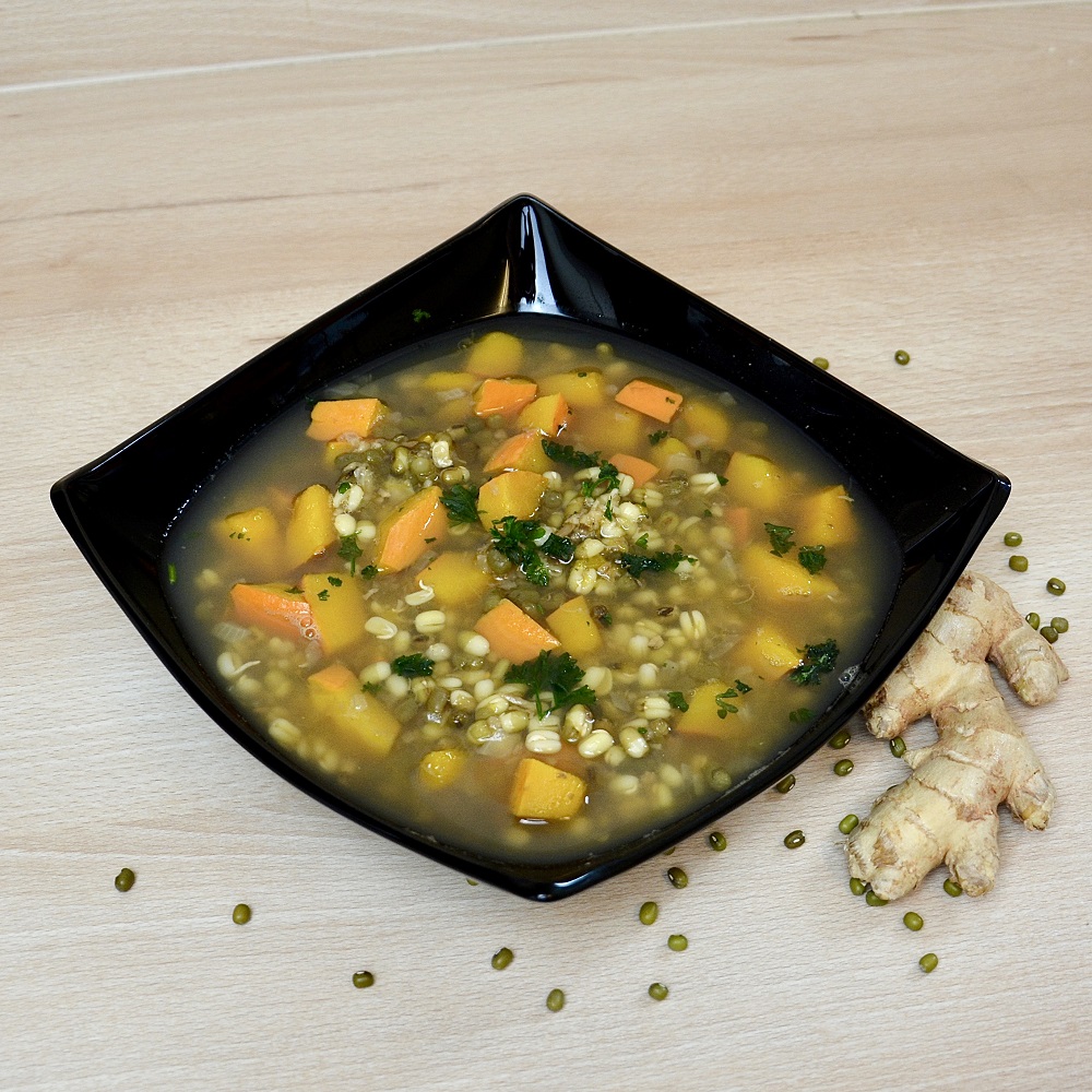 Vietnamesische Kürbissuppe mit Mungbohnen