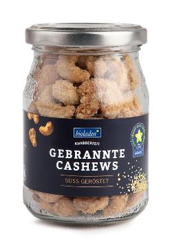 Gebrannte Cashews süß geröstet im Glas